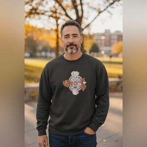 Vintage Lake Matley Hunter Green Animal Embroidered Sweatshirt Size 2XL